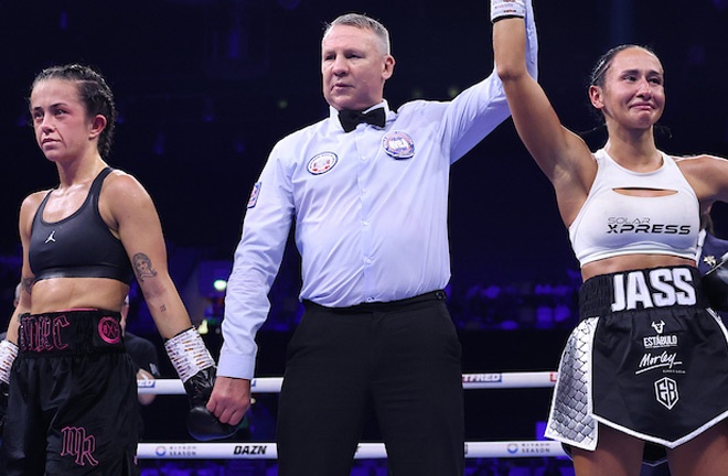 Courtney suffered her first professional defeat in a fight against Zapotoczna. Photo: Mark Robinson/Matchroom Boxing