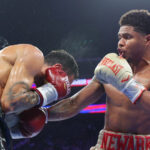 Shakur Stevenson defended his WBC lightweight world title with a comfortable win over Artem Harutyunyan in Newark on Saturday Photo Credit: Mikey Williams/Top Rank