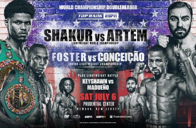Shakur Stevenson defends his WBC lightweight title against Artem Harutyunyan in Newark on Saturday, live on Sky Sports Image Source: Top Rank