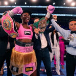 Shields added two more belts to her ever growing collection (Photo Credit: AP / Carlos Osorio)