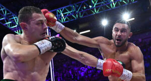 Callum Simpson beat Zak Chelli to become British and Commonwealth super middleweight champion in Barnsley Photo Credit: Lawrence Lustig/BOXXER