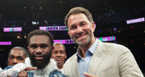 Eddie Hearn has called out the welterweight world champions for not unifying with Jaron Ennis Photo Credit: Melina Pizano/Matchroom