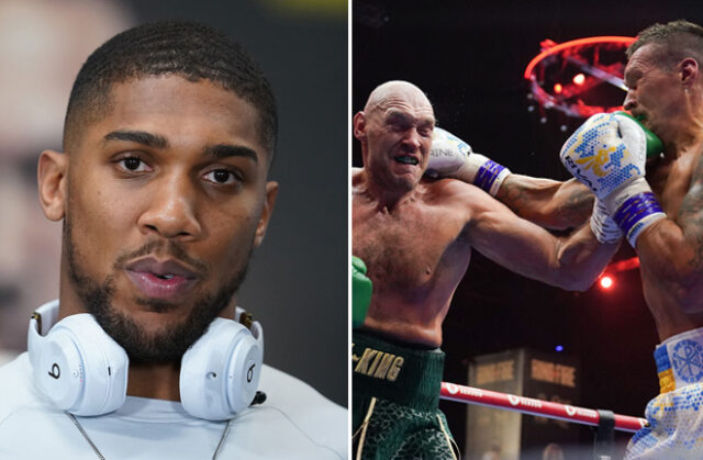 Anthony Joshua admits he is happy that Tyson Fury lost to Oleksandr Usyk Photo: Dave Thompson/Matchroom/Stephen Dunkley/Queensberry