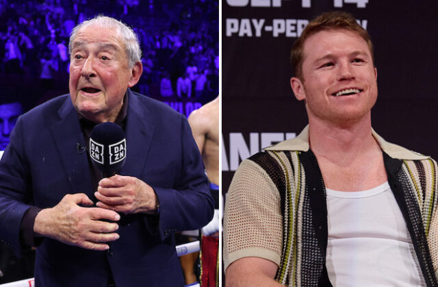 Bob Arum wants to match Canelo Alvarez with Christian Mbilli Photo Credit: Mark Robinson/Matchroom Boxing/Esther Lin/Premier Boxing Champions