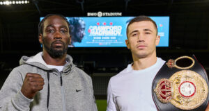 Terence Crawford looks to become a four-weight world champion when he challenges WBA super welterweight champion, Israil Madrimov in Los Angeles on Saturday Photo Credit: Mark Robinson/Matchroom Boxing