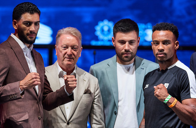 Sheeraz battles Denny on September 21 Photo Credit: Mark Robinson Matchroom Boxing