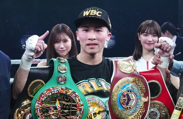 Naoya Inoue defended his undisputed super bantamweight title with a seventh-round knockout of TJ Doheny in Tokyo on Tuesday. Photo: Naoki Fukuda