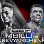 Quebec favourite Christian Mbilli steps up against Sergiy Derevyanchenko (Poster – Top Rank)