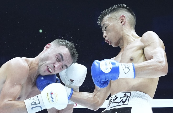 Takei won the belt from Moloney in May. Photo: Naoki Fukuda