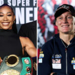 Alycia Baumgardner defends her super featherweight world titles against Delfine Persoon on Friday in Atlanta Photo Credit: Ed Mulholland/ Mark Robinson/Matchroom