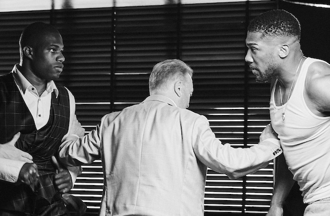 Joshua and Dubois had to be separated Photo Credit: Mark Robinson Matchroom Boxing