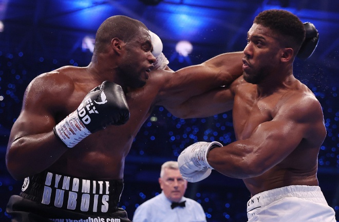 Dubois surprised Joshua at Wembley Stadium (Photo credit: Mark Robinson Matchroom Boxing)