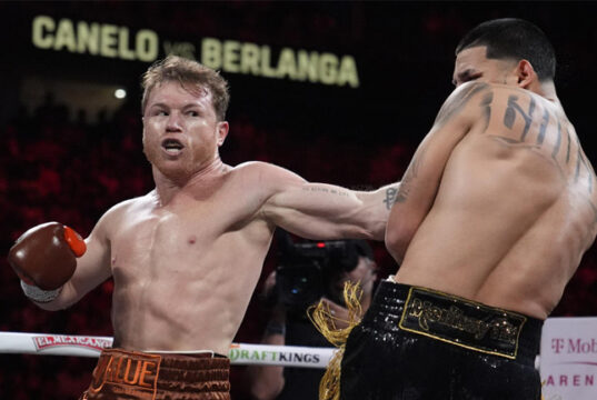 Canelo proved to be too much for Berlanga (Photo Credit: AP)