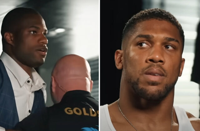 Anthony Joshua and Daniel Dubois clashed ahead of their world heavyweight title fight on September 21 at Wembley Stadium Photo Credit: DAZN