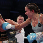 Terri Harper overcame Rhiannon Dixon to capture the WBO lightweight world title in Sheffield on Saturday Photo Credit: Mark Robinson Matchroom Boxing