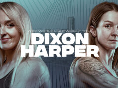 Dixon makes the first defence of her world title against Harper (Poster - Matchroom Boxing)