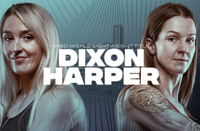 Dixon makes the first defence of her world title against Harper (Poster - Matchroom Boxing)