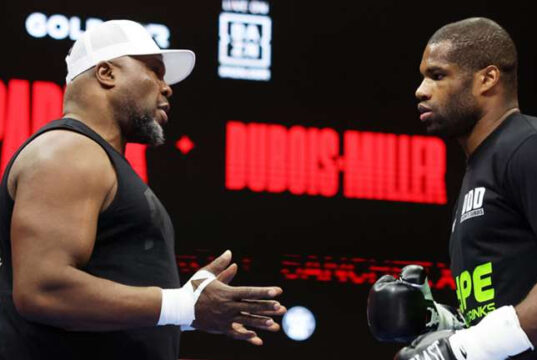 Don Charles has squashed talk of a rift between him and the Dubois (Photo Credit: DAZN)