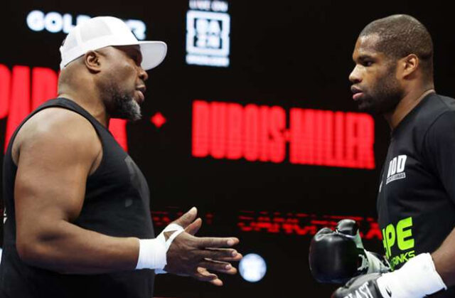 Don Charles denied rumors of a conflict between him and Dubois (Photo source: DAZN)