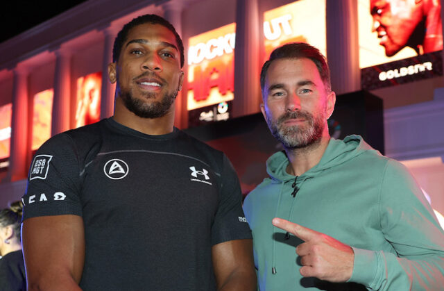 Eddie Hearn has played down the sparring rumours surrounding Anthony Joshua and Daniel Dubois Photo Credit: Mark Robinson Matchroom Boxing