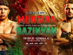 Jaime Munguia faces Erik Bazinyan at the Desert Diamond Arena in Glendale on Friday Photo Credit: Top Rank Boxing