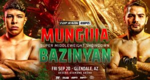 Jaime Munguia faces Erik Bazinyan at the Desert Diamond Arena in Glendale on Friday Photo Credit: Top Rank Boxing