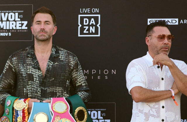 Eddie Hearn mocked Oscar De La Hoya's latest Clapback Thursday Photo Credit: Matthew Pover Matchroom Boxing