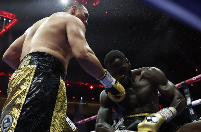 Zhang destroyed Wilder in five rounds in June Photo Credit: Mark Robinson Matchroom Boxing