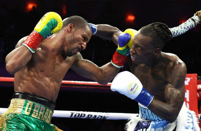 O’Shaquie Foster was able to get revenge after his controversial decision to Robson Conceicao in July to claim back the WBC super-featherweight title. Photo Credit: Top Rank Boxing