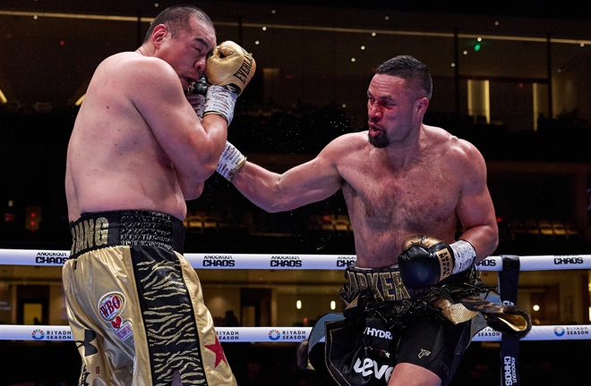 Parker impressed against Wilder and Zhang Photo Credit: Mark Robinson Matchroom Boxing