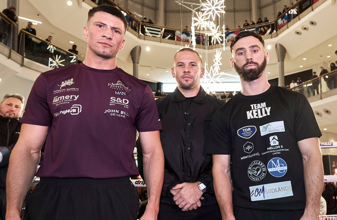 Conway and Kelly clash for the vacant Commonwealth middleweight title Photo Credit: Mark Robinson Matchroom Boxing