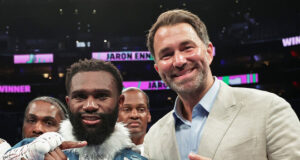 Eddie Hearn is backing Jaron Ennis despite taking a financial loss on his rematch with Karen Chukhadzhian Photo Credit: Melina Pizano/Matchroom