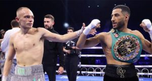 Yafai destroyed Edwards in Birmingham (Photo Credit - Mark Robinson Matchroom Boxing)