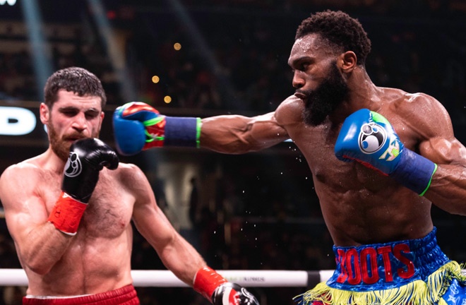 Ennis scored a dominant unanimous decision victory over Chukhadzhian in 2023. Photo: Ryan Hafey/Premier Boxing Champions