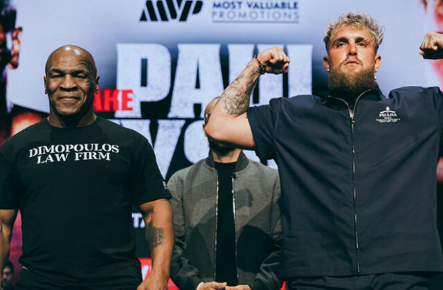 Jake Paul called out Canelo Alvarez once again ahead of his Friday fight with Mike Tyson in Texas. Photo: Amanda Westcott/Most Valuable Promotions