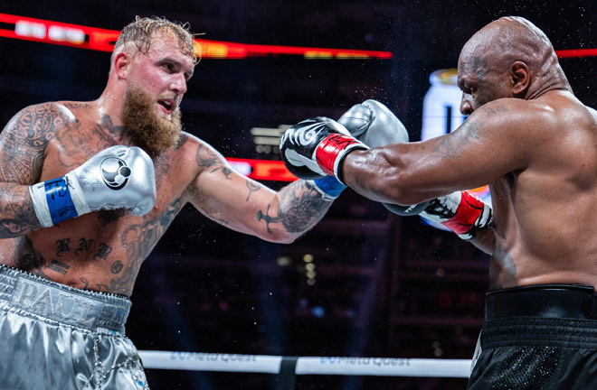 Paul overcame Tyson in Texas on Friday Photo Credit: Esther Lin/Most Valuable Promotions