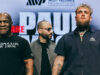 Jake Paul faces former undisputed heavyweight champion Mike Tyson at AT&T Stadium in Arlington on Friday, live on Netflix Photo Credit: Amanda Westcott/Most Valuable Promotions