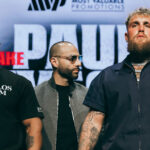 Jake Paul faces former undisputed heavyweight champion Mike Tyson at AT&T Stadium in Arlington on Friday, live on Netflix Photo Credit: Amanda Westcott/Most Valuable Promotions