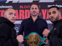 Sunny Edwards and Galal Yafai clash for the vacant WBC interim flyweight title in Birmingham on Saturday, live on DAZN Photo Credit: Mark Robinson Matchroom Boxing