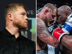 Canelo Alvarez says his desire to face Jake Paul increased after watching his win over Mike Tyson Photo Credit: Melina Pizano/Matchroom/Esther Lin/ Most Valuable Promotions