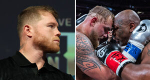 Canelo Alvarez says his desire to face Jake Paul increased after watching his win over Mike Tyson Photo Credit: Melina Pizano/Matchroom/Esther Lin/ Most Valuable Promotions