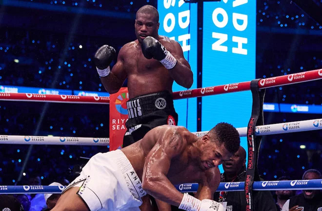 In September, Dubois defeated Joshua in five rounds. Photo: Mark Robinson Matchroom Boxing