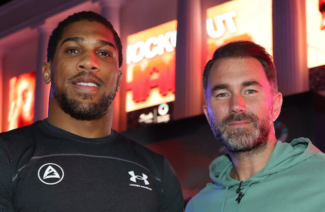 Eddie Hearn says Anthony Joshua will fight twice in 2025 and likely return in May or June Photo Credit: Mark Robinson Matchroom Boxing