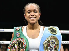 Natasha Jonas became the unified welterweight world champion with victory over Ivana Habazin in Liverpool on Saturday Photo Credit: Chris Dean/ Boxxer