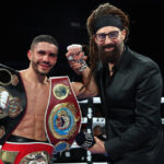 Lebron celebrates after beating Diaz-Velez Photo Credit: Melina Pizano/ Matchroom