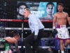 Murodjon Akhmadaliev stopped Ricardo Espinoza in three rounds in Monaco Photo Credit: Mark Robinson Matchroom Boxing