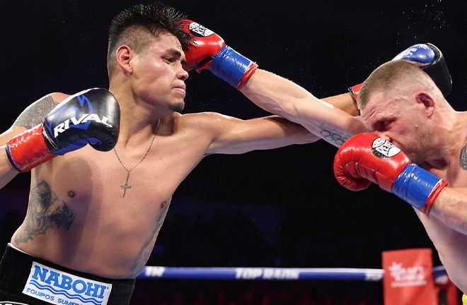 Navarrete fell short against Berinchyk Photo Credit: Sky Sports