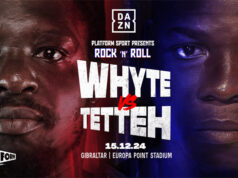 Dillian Whyte returns against Ebenezer Tetteh in Gibraltar on Sunday, live on DAZN