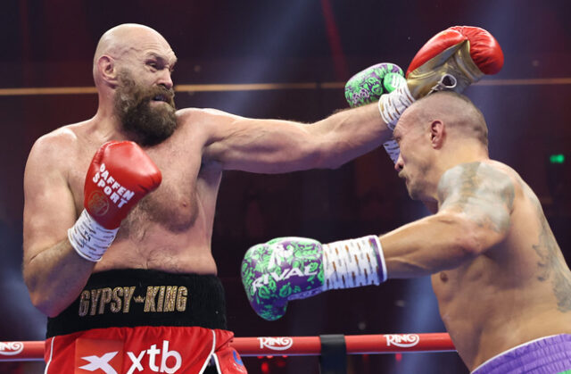 On Saturday, Oleksandr Usyk defeated Tyson Fury in Riyad for the second time. Photo: Leigh Dawney/Queensberry Promotions