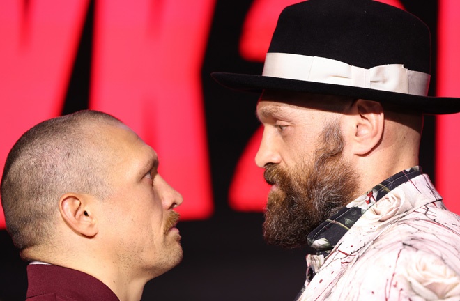 Usyk and Fury had a long fight on Thursday. Photo: Leigh Dawney/Queensberry Promotions